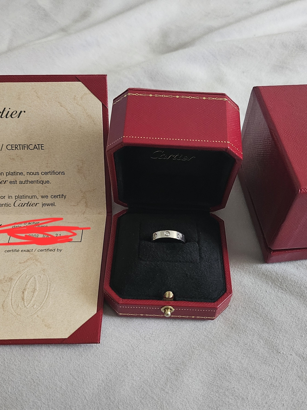 Cartier LOVE Small Model Diamond Band in White Gold - Picture 2 of 6
